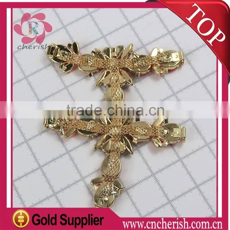 Fashion Rhinestone Metal Shoes Chains Accessories Sandals Decoration For women