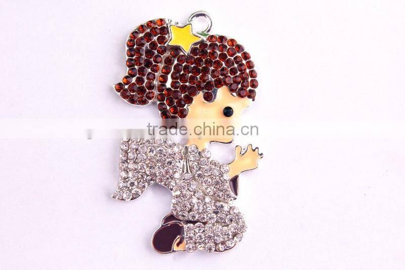 Factory Direct AAA Quality Fashion Easter Alloy hat rhinestone charming crystal pendants for kids jewelry making!!