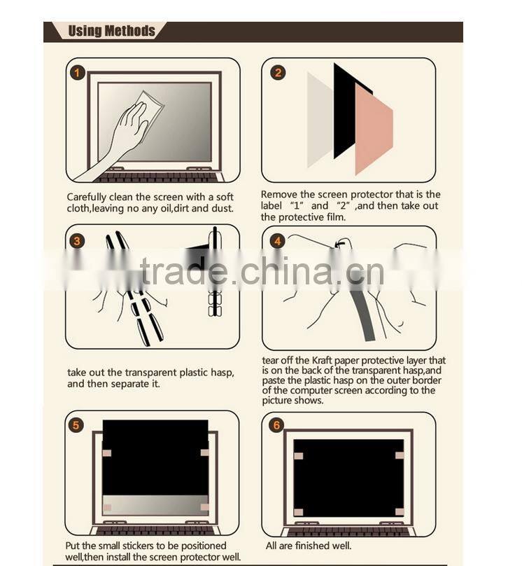 Top quality anti-spy screen protector for laptop for Thinkpad 14''