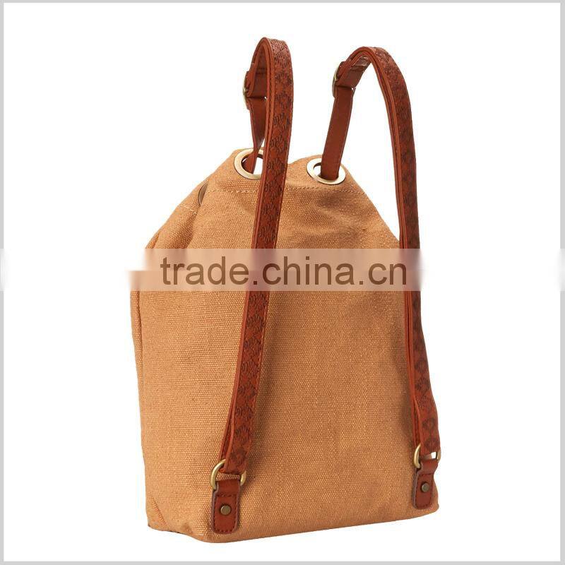 small quantity acceptable high quality wholesale custom leather strap backpack production