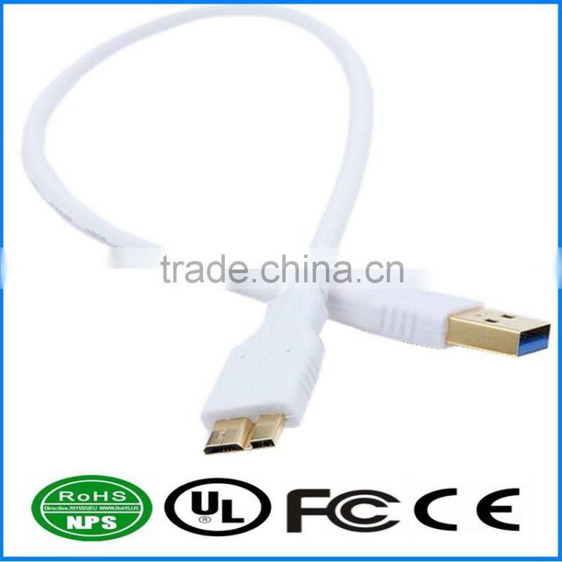 USB3.0 Cable AM To MicroB Cable Gold Plated Connecting Cable Mobile HD Cable