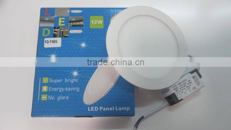12W and round Recessed LED panel light