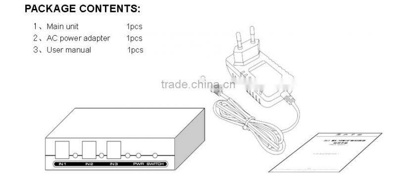 SPDIF/Toslink Digital Audio Decoder Switch, 3x1-Updated Version with Best Quality
