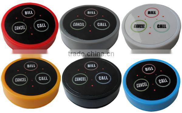 CE certification Print LOGO Restaurant Table Ordering System Service Calling Button Wireless Call Bell System