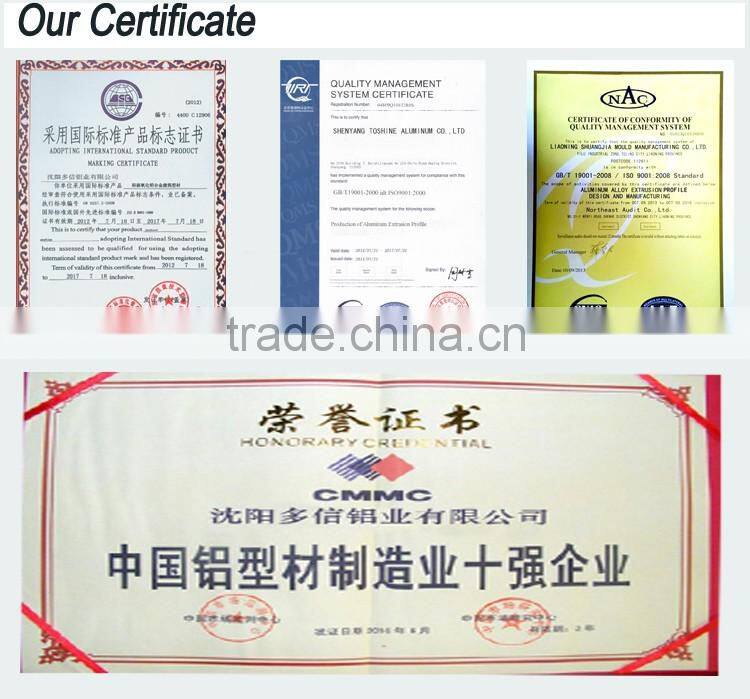 Industrial aluminum profile with powder coating or anodizing