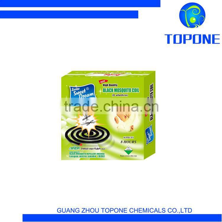 Topone Quality repellent incense , mosquito incense for Angola , black mosquito coil
