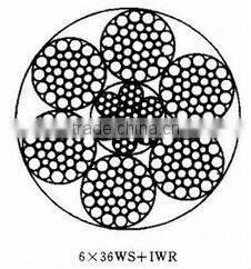 ungalvanized 6*36+IWRC elevator steel wire rope