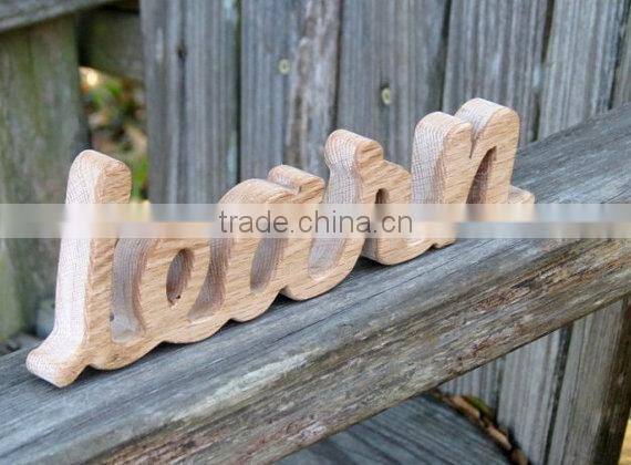 domestic wood LEARN sign shelf sitter word art for deco