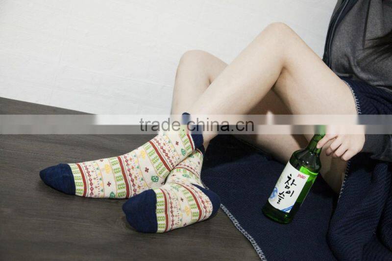 2016 new arrival jacquard women's fashion socks colorful cotton socks