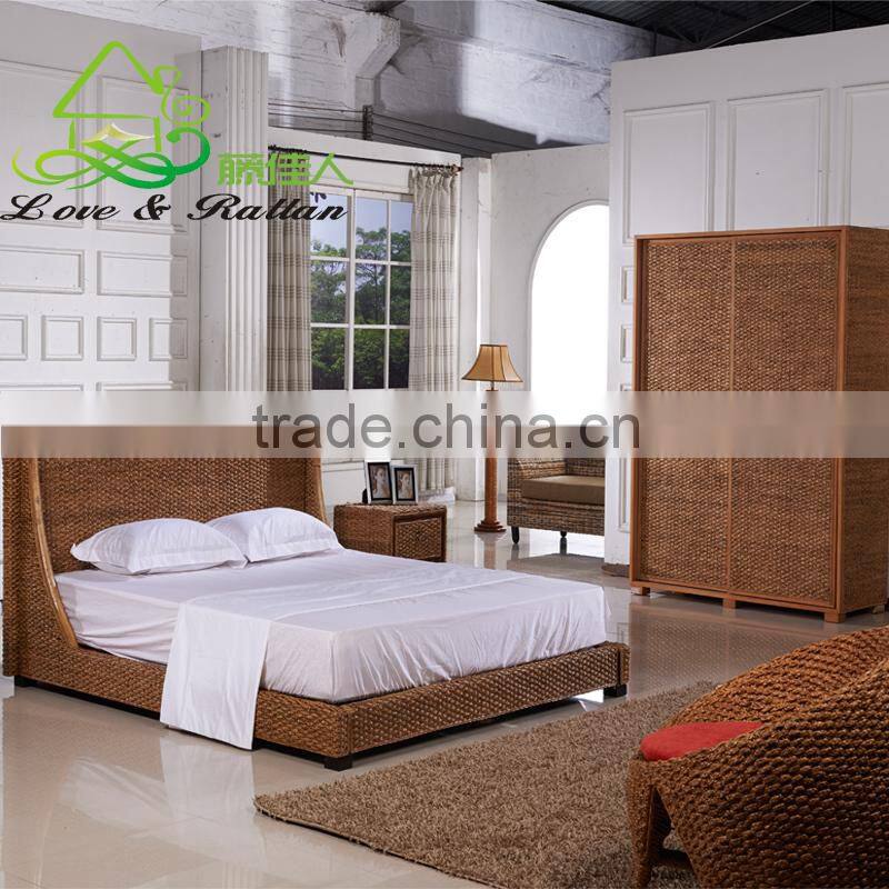 Luxury 5 Star Customerized Bamboo Wicker Rattan Hotel Guest Room Furniture