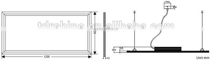 300x1200 40W led panel light