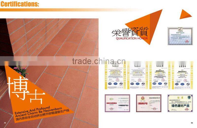 Rough finish full body ceramic yellow outdoor wall decorative clinker tile natural design 60x240mm