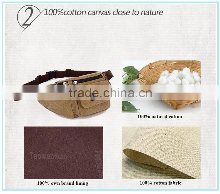 best sale factory price canvas waist bag