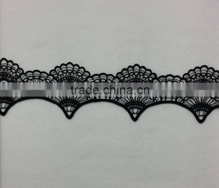 Hot Sell High-end Water Soluble White Lace Trim For Wedding Dress