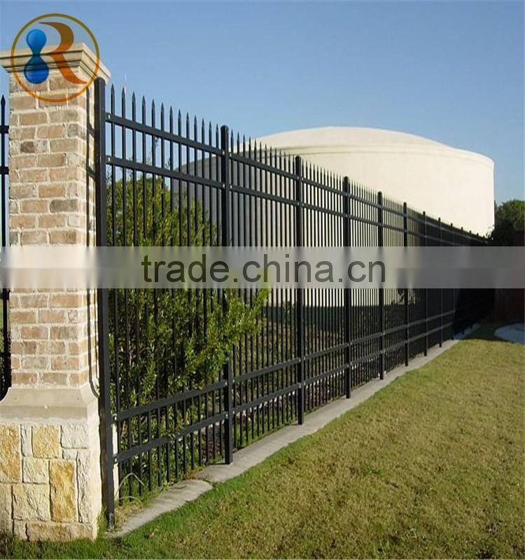 Hot sale steel tubular security fence( factory ,ISO 9001 certificate )