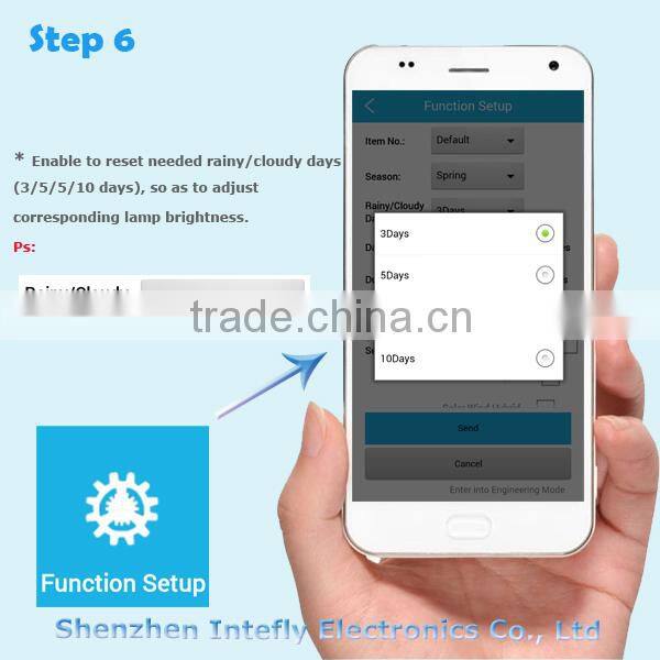 smart cellphone bluetooth control 20W all in one solar led street light for sale