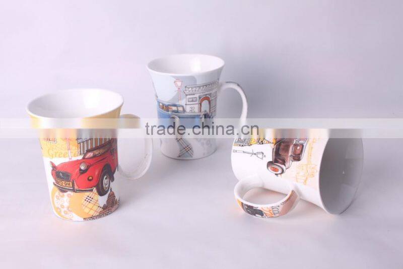 Hot selling new design decal ceramic mug