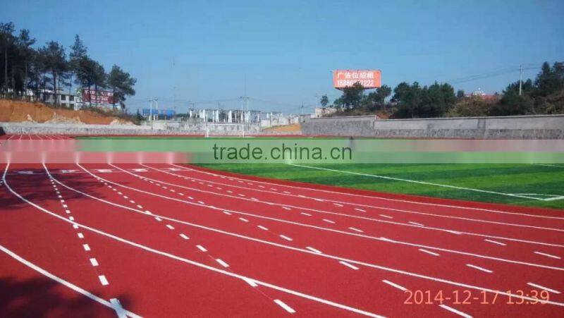 IAAF certified all weather 13mm synthetic rubber running track materials