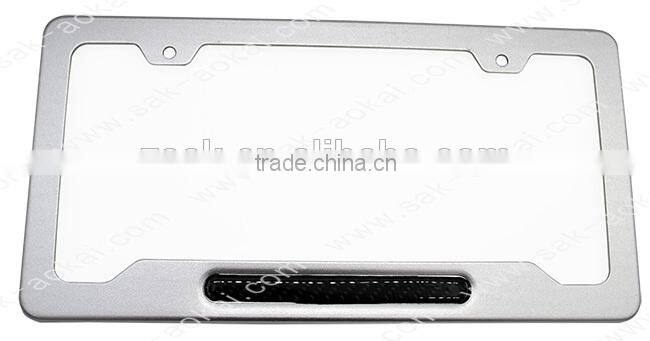 Aluminum license plate frame tag snap fit frame for auto-car-truck