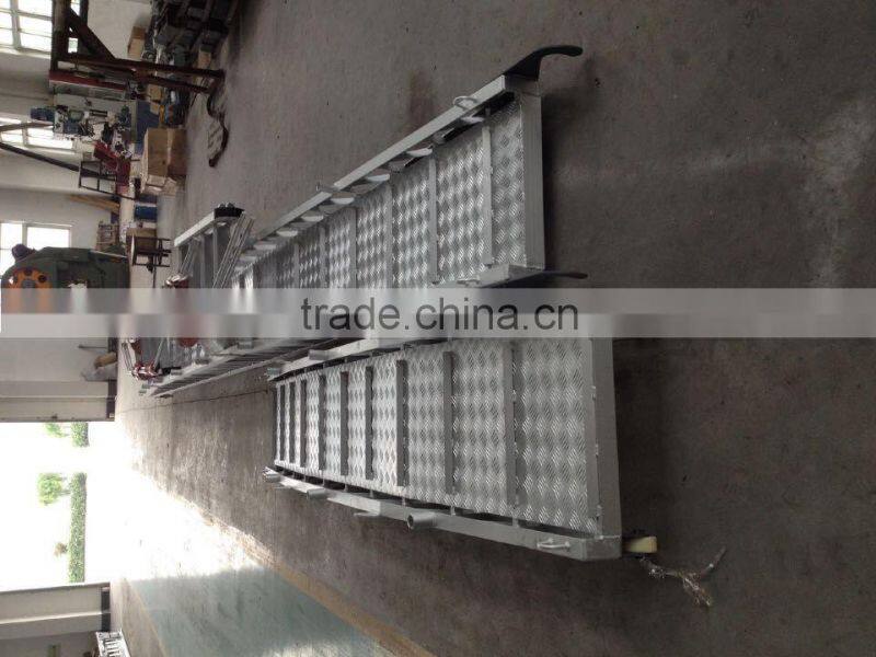Aluminium wharf ladder shore gangway ladder with hand rails & socket CCS approval