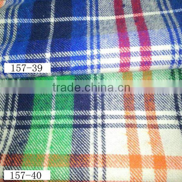 16*16 58*52 cotton/polyester yarn dyed flannel fabric for shirt with ready bulk good quality