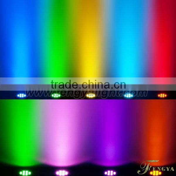 12pcs 12w RGBWA+UV 6 IN 1 led flat par stage light dj wedding party