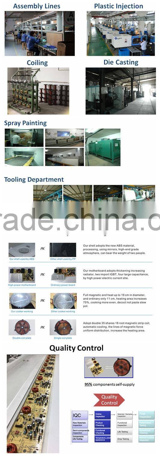 2015 ETL CE CB certificate Transparent Color Four Burner Induction Cooker with Sensor Touch Control / DHI-D73