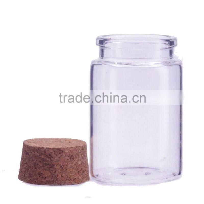 small glass jars with decorative cork lids 80ml