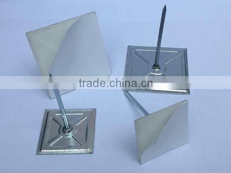 Insulation Anchor, Self Adhesive Hanger Pin With Cap & Washer