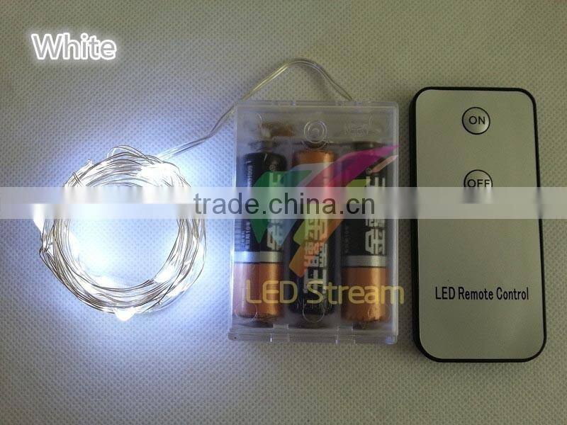 Brand New Remote Control 3M 30Led Mini Silver Color Copper Wire String Lights For Christmas Wedding Party