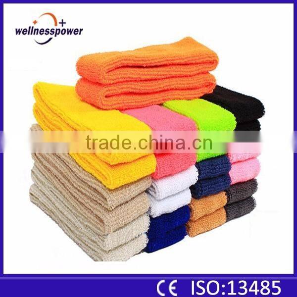 2016 factory 50mm width sports elastic cotton sweat headband for women plain custom hair band