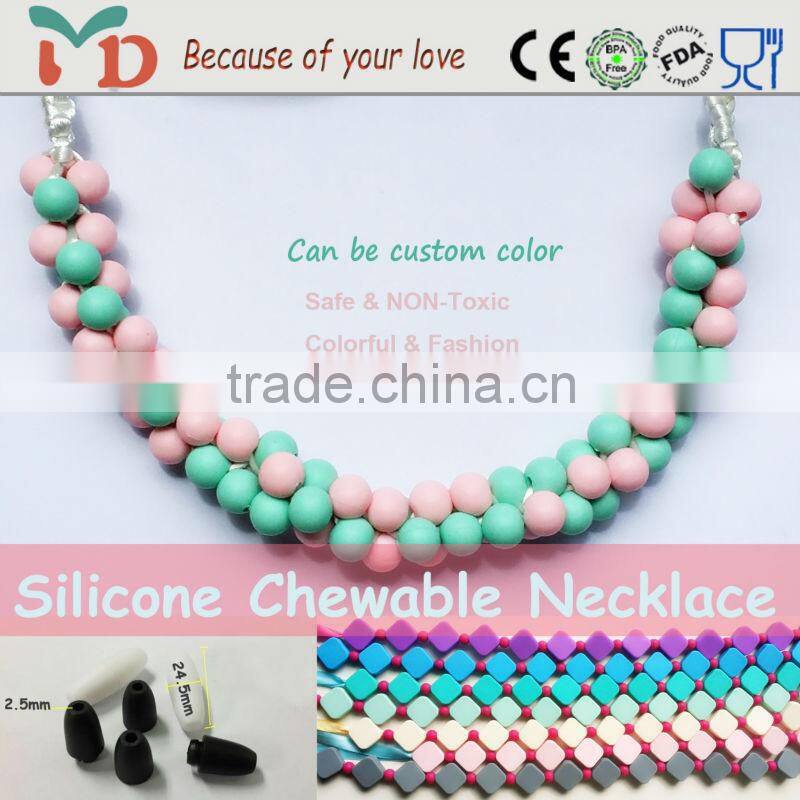 Wholesale price baby teether soft silicone to make chew fashionable jewelry