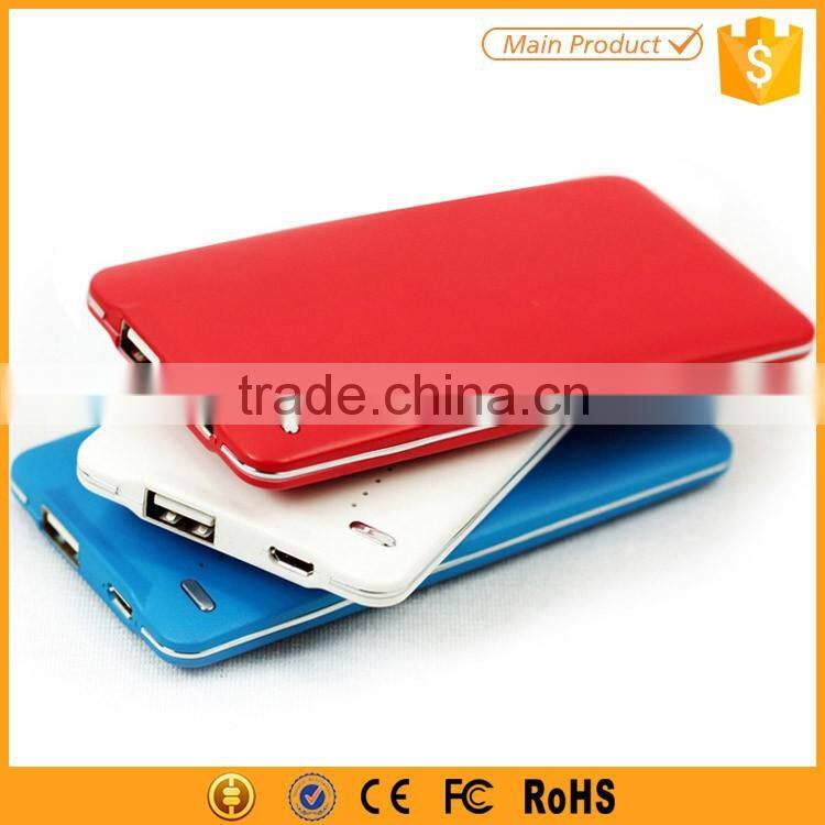Portable ultral slim 5000mah power bank for xiaomi