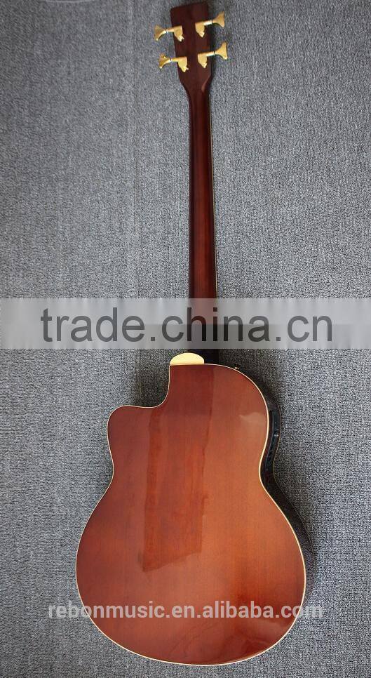 4 string fretless acoustic bass guitar with EQ