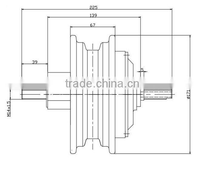 60v 350w brushless dc hub motor FLD-013