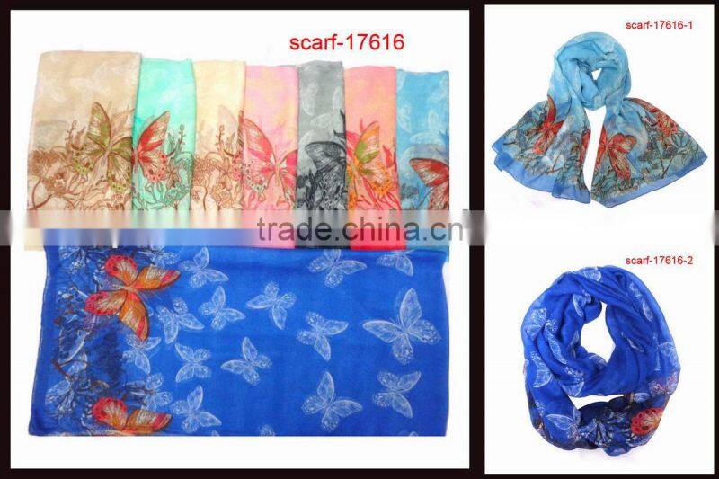 2014 popular colorful animal printed scarf