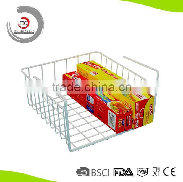 Multifunction iron flooding plastic cabinets basket tableware basket hanging basket