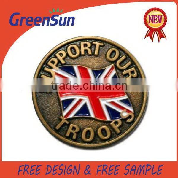 Supreme Quality environmental smile logo badge pin