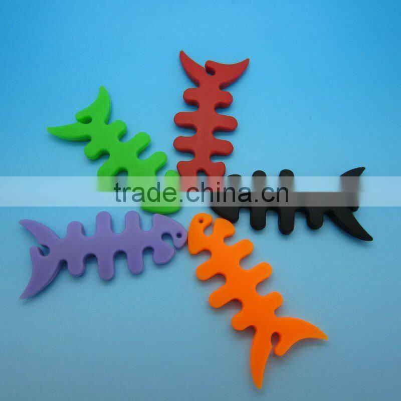 wholesale dog bone earphone soft silicone cable tidy