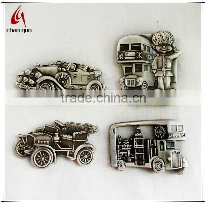 fashionable ship shape metal fridge magnet