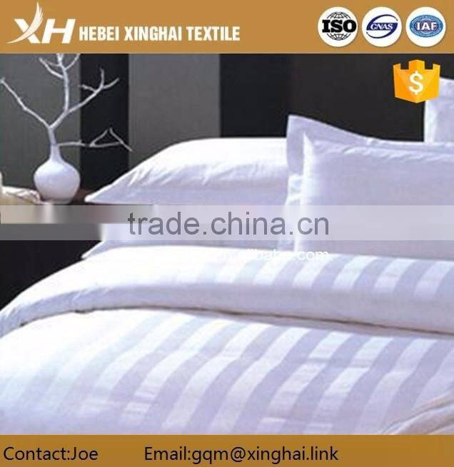 CVC 50% polyester 50% cotton sateen fabric for hotel bed sheet
