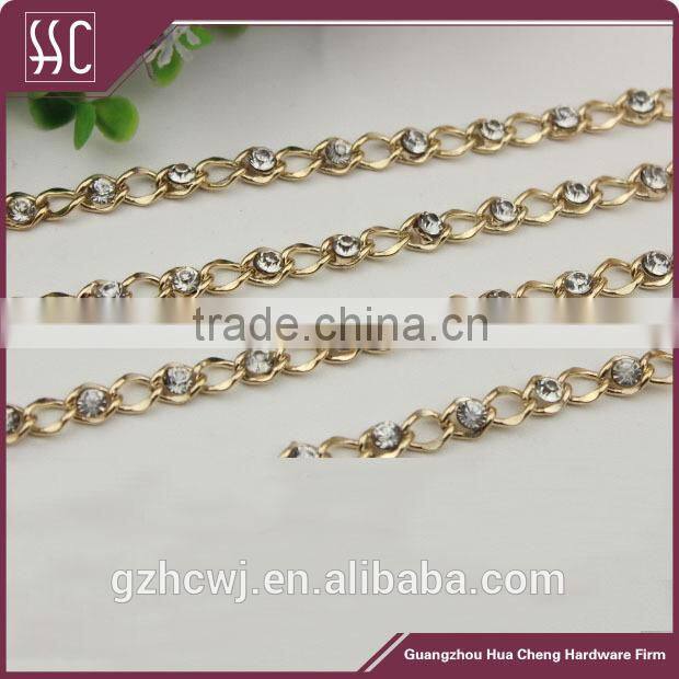 shiny diamond metal chain, metal handbag chain, Guangzhou metal chain