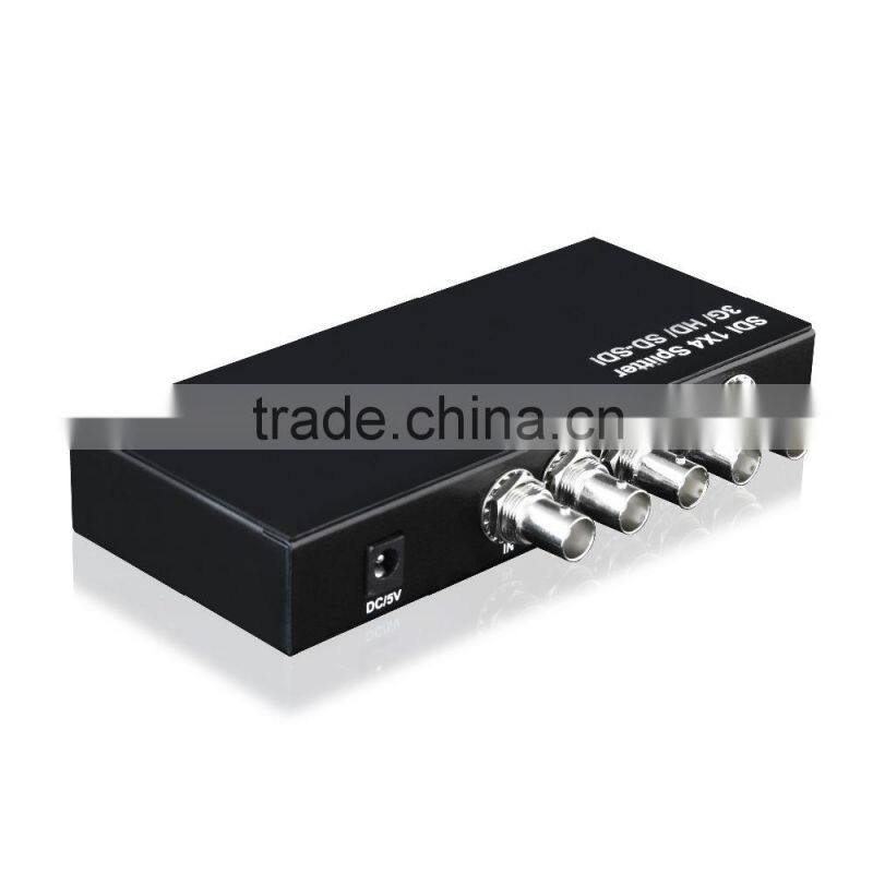 1080P SDI Splitter 1X4 SDI Signal to 4 SDI outputs Supports HD-SDI SD-SDI and 3G-SDI Signals Distribution Extender Repeater 100M