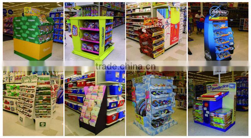 POS cardboard sidekick power wing display rack