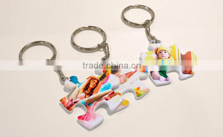 Polymer Puzzle Keychain, key chain for sublimation, printable key chain, puzzle and key chain