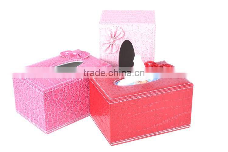High quality custom leather tissue box