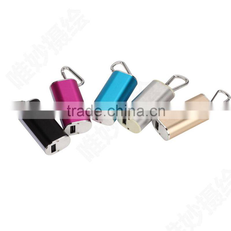 Keychains portable led light power bank 3200mah