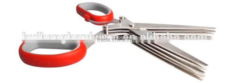 5 blades stainless steel kitchen herb scissors HS005