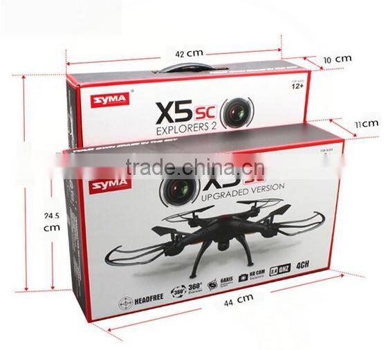 2016 best selling !!! Market New Arrival SYMA X5SC Quadcopter 2.4G 4CH 6-Axis Drone with Camera 2.0 MP Quadcopter factory price