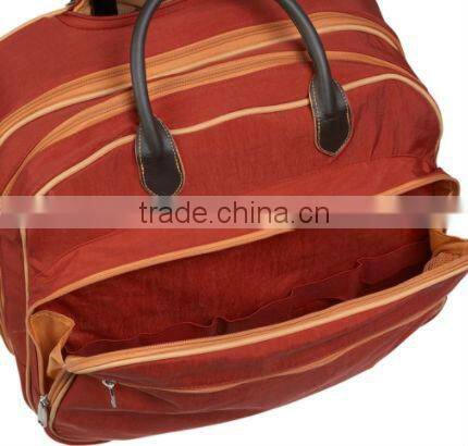 Rolling Tote Bagg 17" Crinkle Nylon